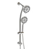 Multi Function Dual Shower Head Shower System With 4.7" Rain Showerhead, 7 Function Hand Shower, Adjustable Slide Bar