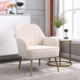 Modern Mid-Century Chair Tufted Sherpa Armchair For Living Room Bedroom Office