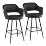 Margarite - 26" Fixed-Height Counter Stool - Black Metal (Set of 2)