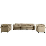 Elegant Corduroy Oversized Sectional Sofa Set With Deep Seats And Flexible Layout