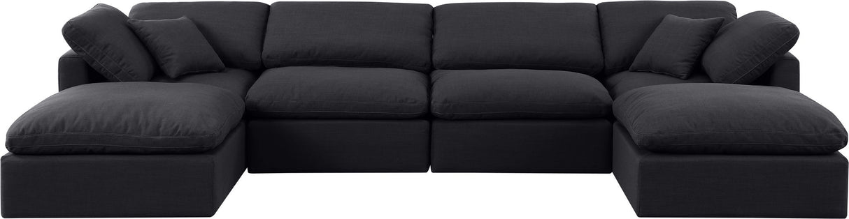 Indulge - Linen 6 Piece Modular Double Chaise Sectional