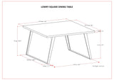 Lowry - Handcrafted Square Dining Table