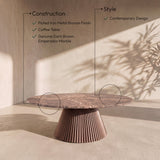 Cindra - Genuine Marble Top And Iron Base Table