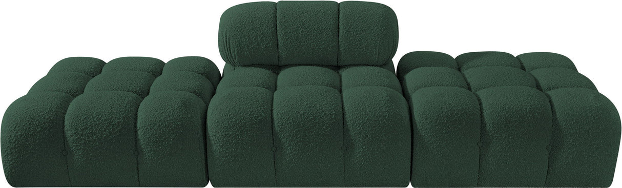 Ames - 3 Piece Boucle Upholstered Modular Sofa With 2 Backless Seats