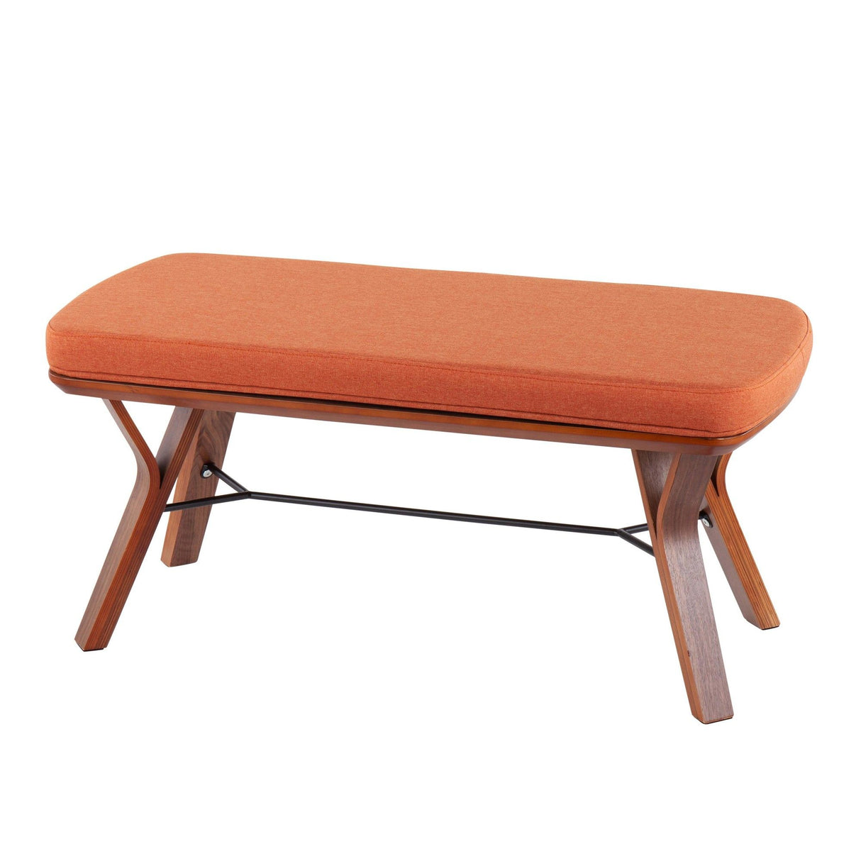 Folia - Mid-Century Modern Bench - Walnut Wood
