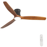 52" Ceiling Fan With Light, Dimmable DC Reversible Motor, 3 Blades