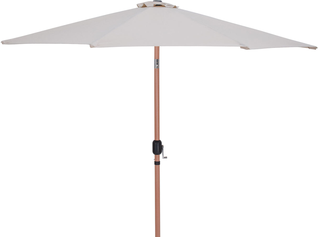 Fiji - Aluminum Patio Umbrella With Square Teak Base