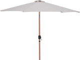 Fiji - Aluminum Patio Umbrella With Square Teak Base