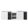Wall Mounted Bathroom Vanity With Sink, Soft Close Doors, Cabinet & Half Door