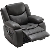 Recliner Chair With Vibration And Heating - Gray