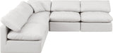 Indulge - Faux Leather 5 Piece Modular Corner Armless Sectional
