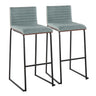 Mason Mara - Contemporary, Fixed Height Barstool (Set of 2)