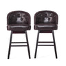 360 Degree Swivel Bar Stool With Stunning Nailhead Trim (Set of 2)