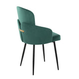 Dahlia - Contemporary Dining Chair (Set of 2) - Black Metal