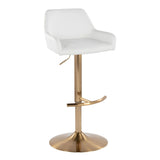 Daniella - Adjustable Barstool (Set of 2) - Gold Base
