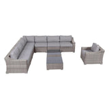 Outdoor Wicker Conversation Set With Cushions, All Weather