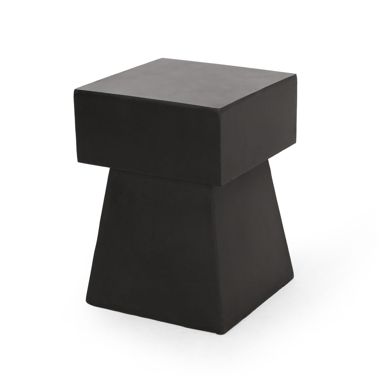 Outdoor Side Table, Patio End Table - Black