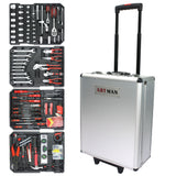 899 Piece Home Repair Tool Set With Rolling Plastic Toolbox, 4 Drawers, General Household Maintenance Kit
