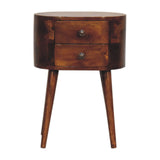 Mini Rounded Nightstand - Chestnut