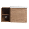 Wall Mounted Bathroom Vanity & Sink, Storage Shelves & Soft Close Door