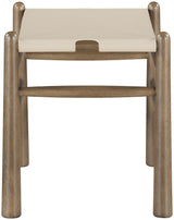 Santos - Faux Leather Upholstered Bench - Walnut Frame