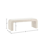 Modern Waterfall Bench - Cream
