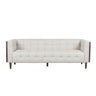Contemporary Mid-Century Charm 3 Seater Sofa With Button Tufted Waffle Stitching