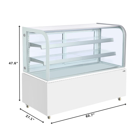 60 in. Refrigerated Bakery Display Case, 17.6 cu. ft. in White (KM-CDHF-17C-WH)