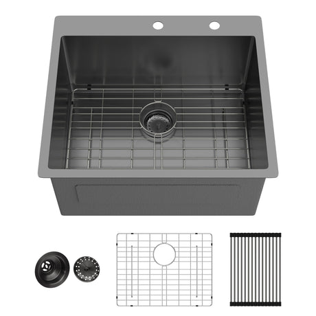 Topmount Kitchen Sink 16 Gauge, Single Bowl