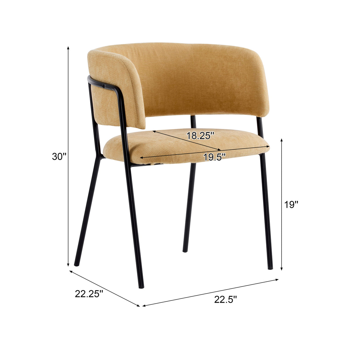 Modern Upholstered Arm Dining Chair Set