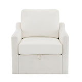 Swivel Arm Chair With USB Type-C Charging And Book Pocket