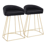 Canary - Counter Stool (Set of 2) - Gold Metal