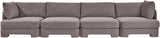 Hammond - Velvet Performance Fabric Upholstered 4 Piece Sofa