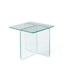 Modern Transparent Tempered Glass Sidetable