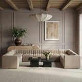 Rummi - Velvet Performance Fabric Upholstered 10 Piece Modular Sectional
