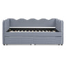Gingham Daybed With USB Charging Port, Wave-Shaped Design