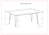 Hunter - Square Tabletop Dining Table