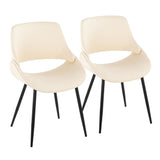 Fabrizzi - Mid-Century Modern Accent / Dining Chair (Set of 2) - Black Metal