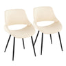 Fabrizzi - Mid-Century Modern Accent / Dining Chair (Set of 2) - Black Metal