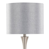 Lenuxe - 25" Metal Table Lamp With USB (Set of 2) - Gray