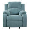 Upholstered Manual Recliner Chair With 3 Adjustable Backrest Positions