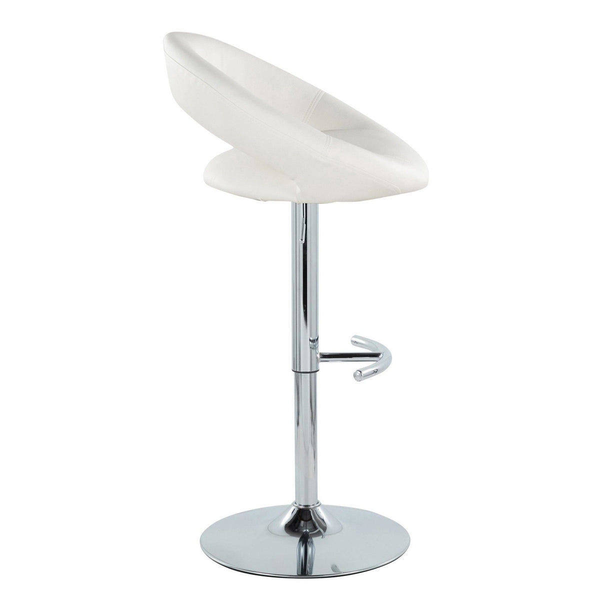 Posh - Adjustable Barstool With Swivel - Chrome Metal (Set of 2)