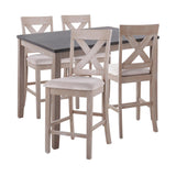 Harper - 5 Piece Counter Set - Dark Brown
