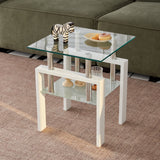 Tempered Glass Table With Storage