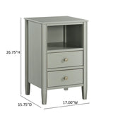 Winston - 2 Drawer Storage Nightstand