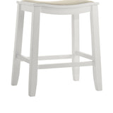Iyani - Coastal Modern Wood Counter Height Kitchen Bar Stool