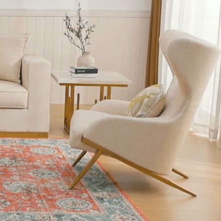 HD-3183 - Chair - Beige / Gold