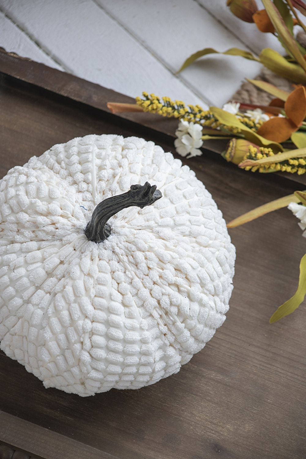 Chenille Weighted Pumpkin Ornament Decor For Holiday Harvest Festival Fall Festival & Thanksgiving