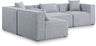 Cube - Linen 4 Piece Modular Corner Sectional