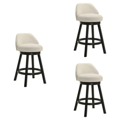 Erika - Modern Transitional Swivel Wood Counter Height Kitchen Bar Stool